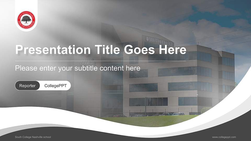 South College Nashville school Lecture Sharing and Networking Event PPT Template16:9 ratio PPT effect preview image