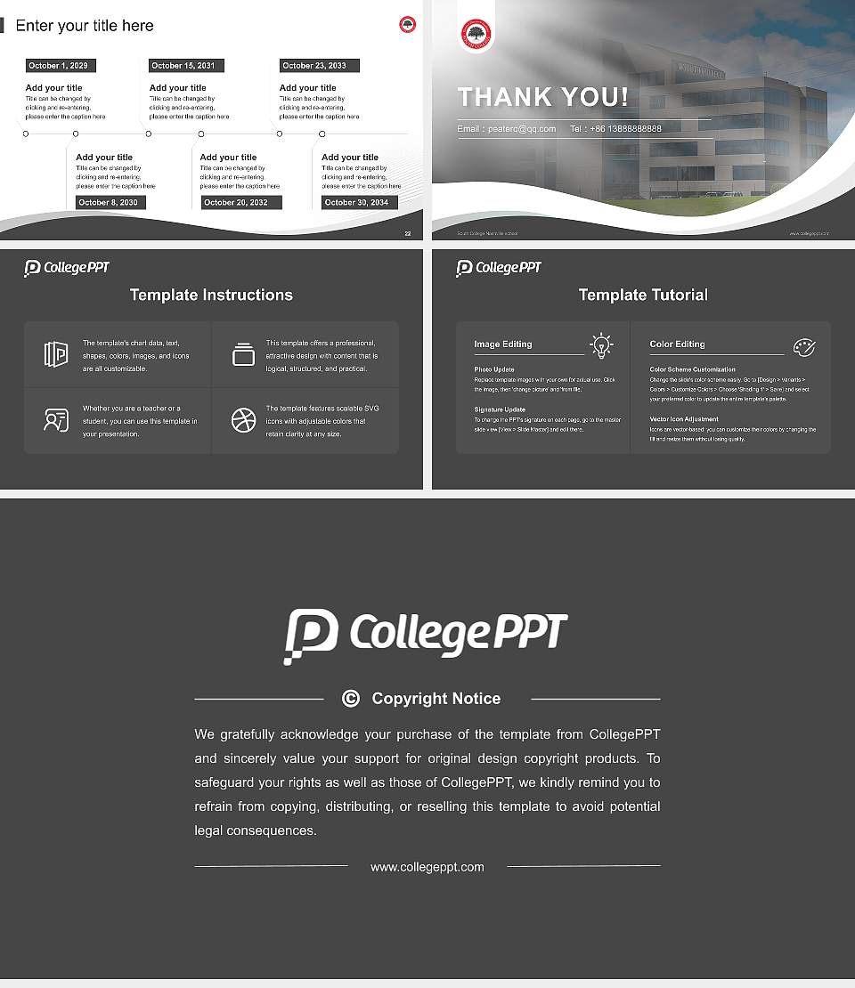 South College Nashville school Lecture Sharing and Networking Event PPT Template16:9 ratio PPT effect preview image4