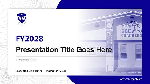 Southeastern Baptist College Academic Presentation/Research Findings Report PPT Template