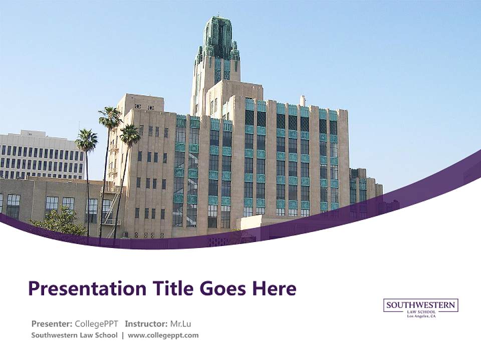 Southwestern Law School Course/Courseware Creation PPT Template4:3 ratio PPT effect preview image5