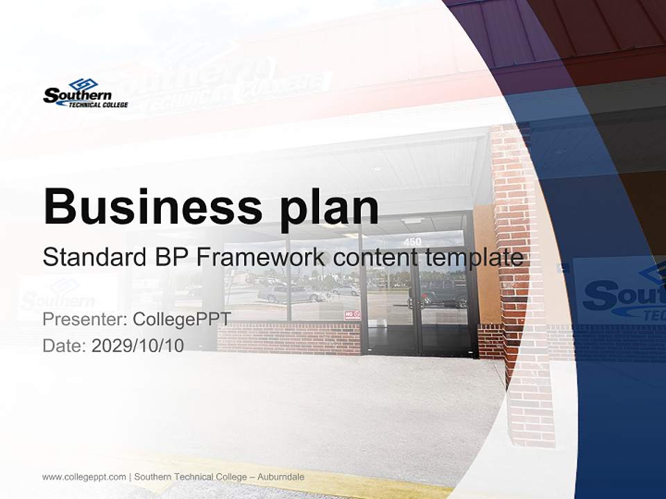 Southern Technical College – Auburndale Competition/Entrepreneurship Contest PPT Template4:3 ratio PPT effect preview image9
