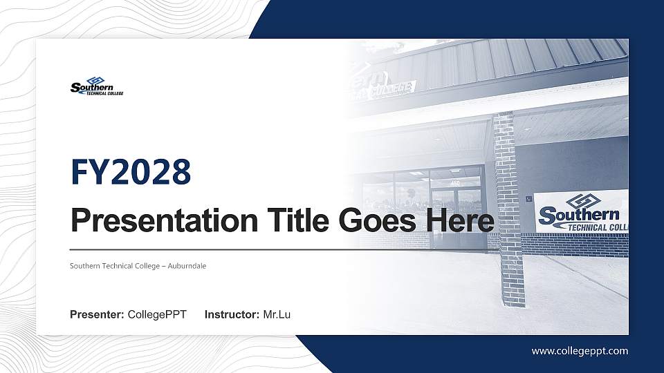 Southern Technical College – Auburndale Academic Presentation/Research Findings Report PPT Template16:9 ratio PPT effect preview image