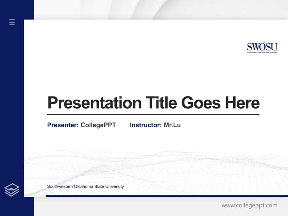 Southwestern Oklahoma State University Thesis Proposal/Graduation Defense PPT Template4:3 ratio PPT effect preview image5