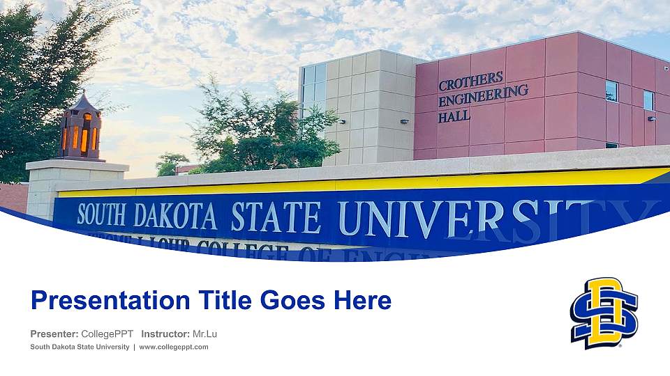 South Dakota State University Course/Courseware Creation PPT Template16:9 ratio PPT effect preview image
