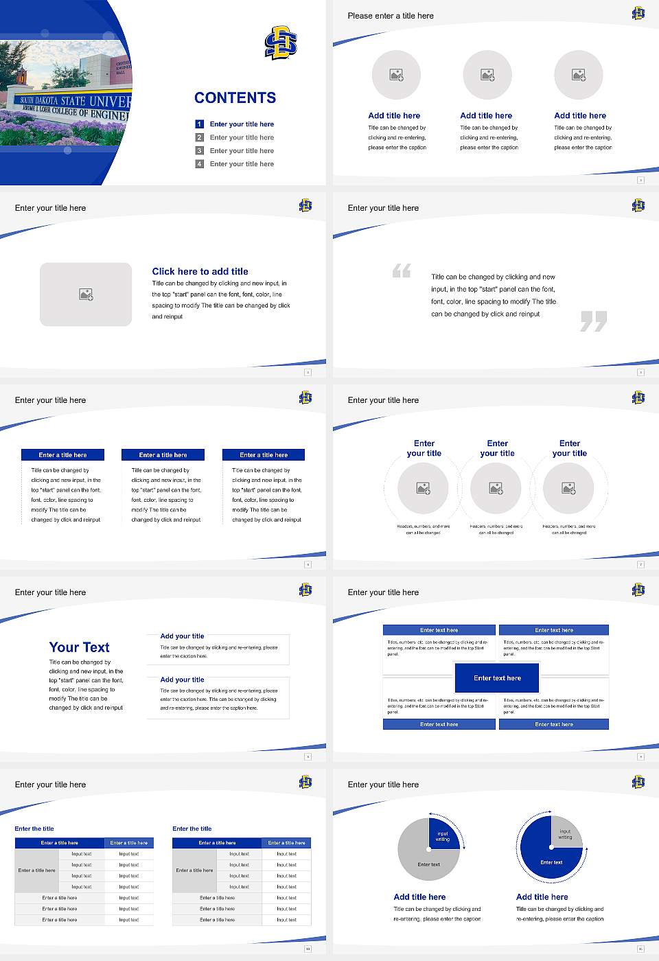 South Dakota State University Course/Courseware Creation PPT Template16:9 ratio PPT effect preview image2