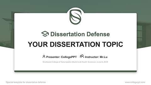 Southwest College of Naturopathic Medicine & Health Sciences Graduation Thesis Defense PPT Template