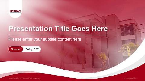 Spartan College of Aeronautics and Technology Lecture Sharing and Networking Event PPT Template