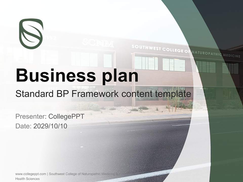 Southwest College of Naturopathic Medicine & Health Sciences Competition/Entrepreneurship Contest PPT Template4:3 ratio PPT effect preview image9