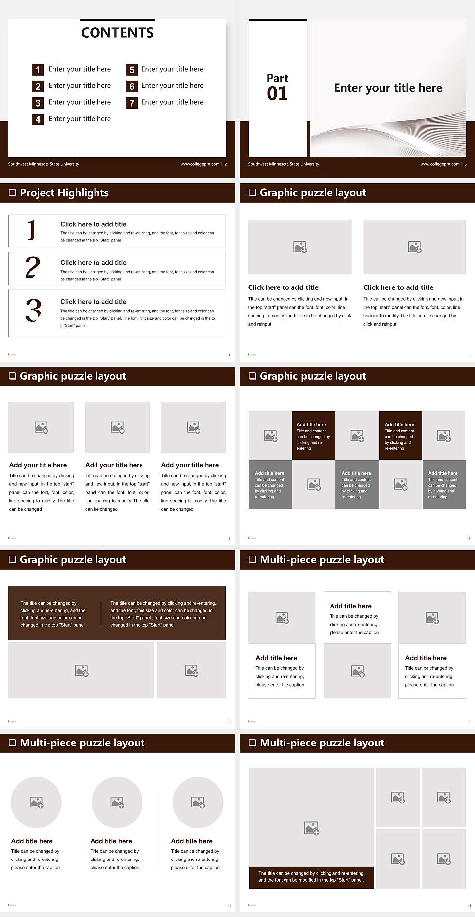 Southwest Minnesota State University General Purpose PPT Template4:3 ratio PPT effect preview image2