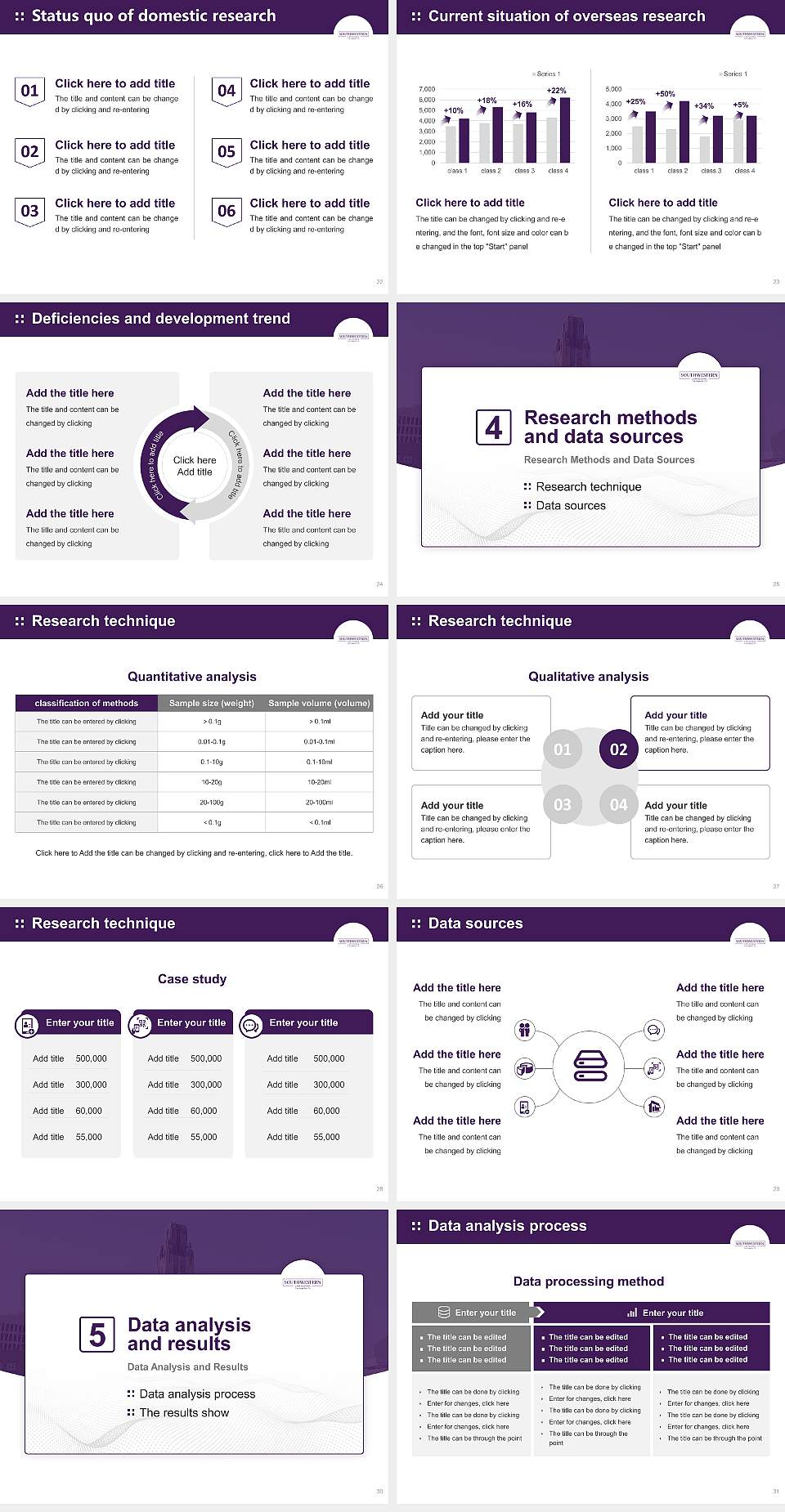 Southwestern Law School Graduation Thesis Defense PPT Template4:3 ratio PPT effect preview image4