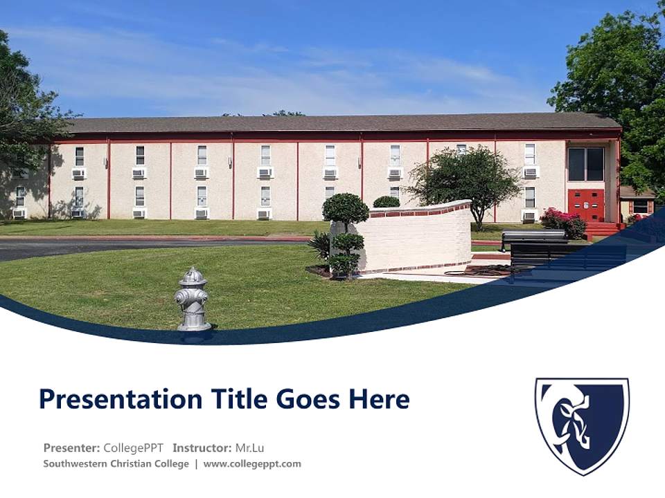 Southwestern Christian College Course/Courseware Creation PPT Template4:3 ratio PPT effect preview image5