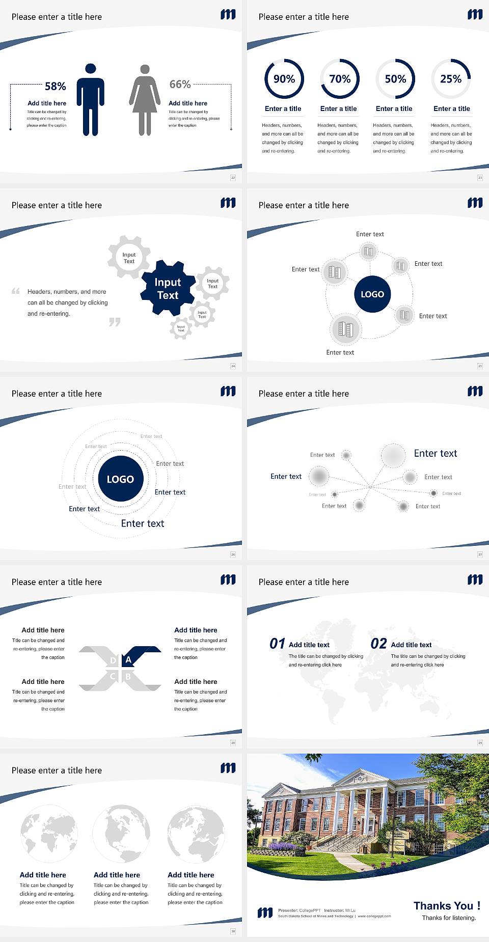 South Dakota School of Mines and Technology Course/Courseware Creation PPT Template4:3 ratio PPT effect preview image4