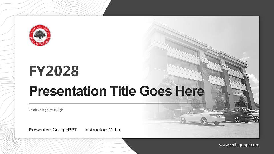 South College Pittsburgh Academic Presentation/Research Findings Report PPT Template16:9 ratio PPT effect preview image
