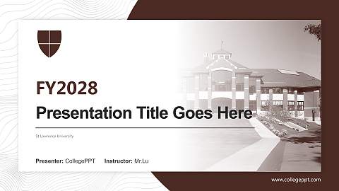 St Lawrence University Academic Presentation/Research Findings Report PPT Template