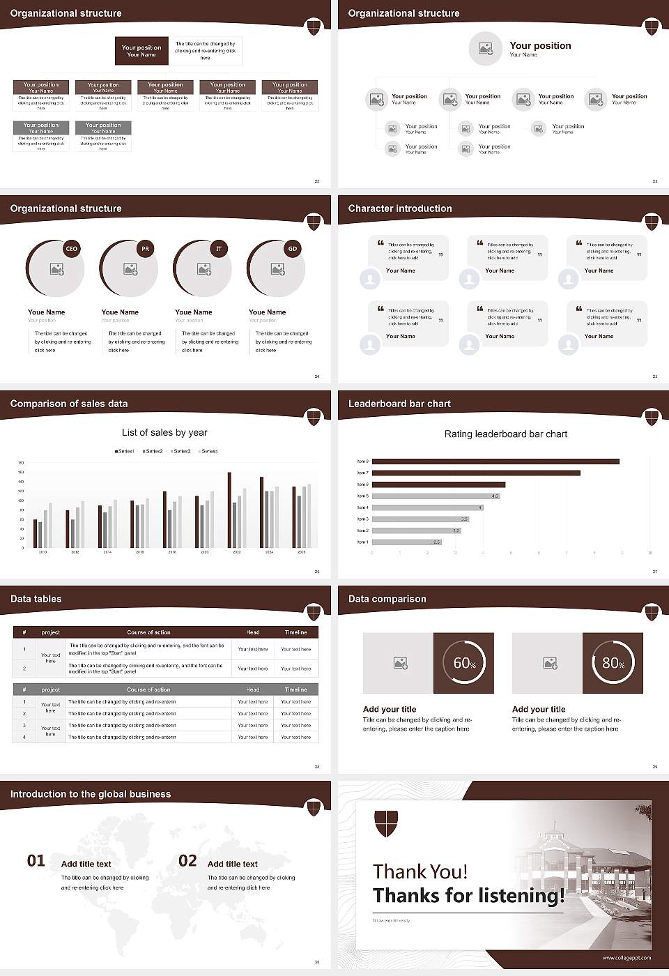 St Lawrence University Academic Presentation/Research Findings Report PPT Template16:9 ratio PPT effect preview image4