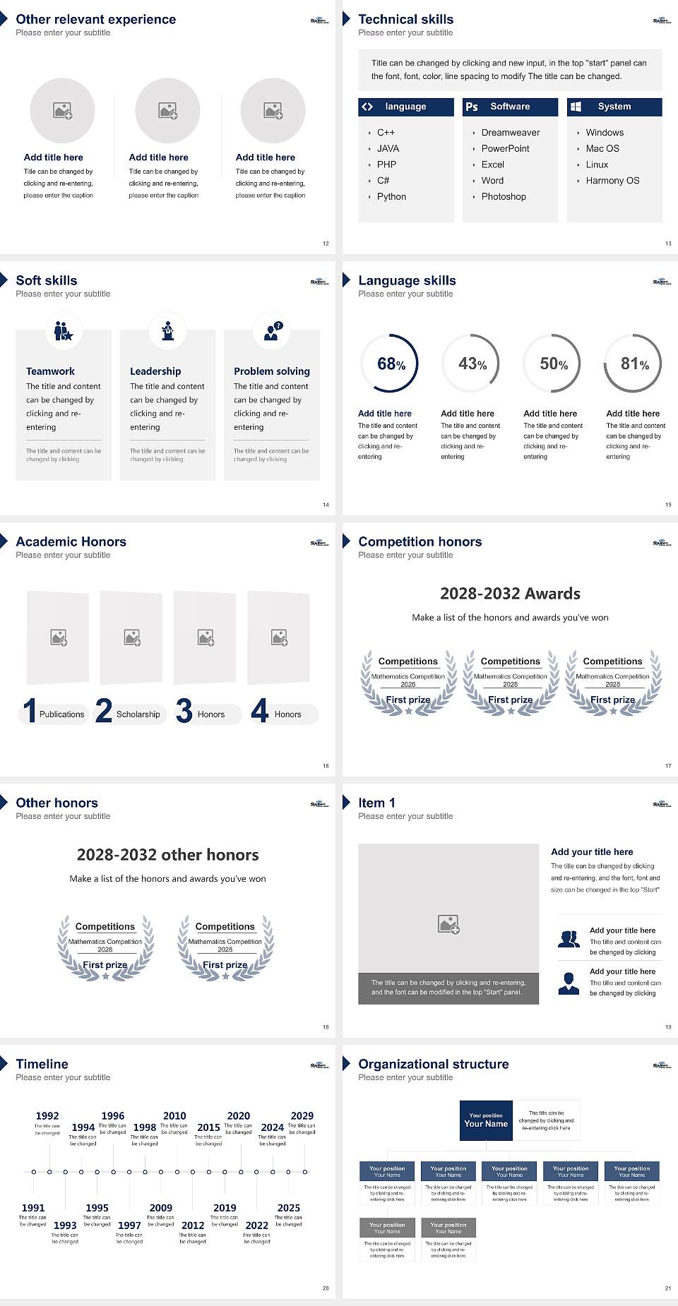 Southern Technical College Fort Myers Resume PPT Template4:3 ratio PPT effect preview image3
