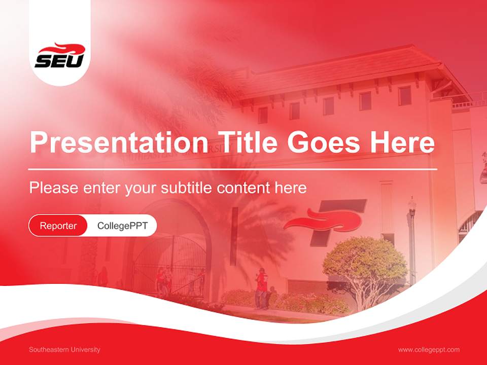 Southeastern University Lecture Sharing and Networking Event PPT Template4:3 ratio PPT effect preview image4