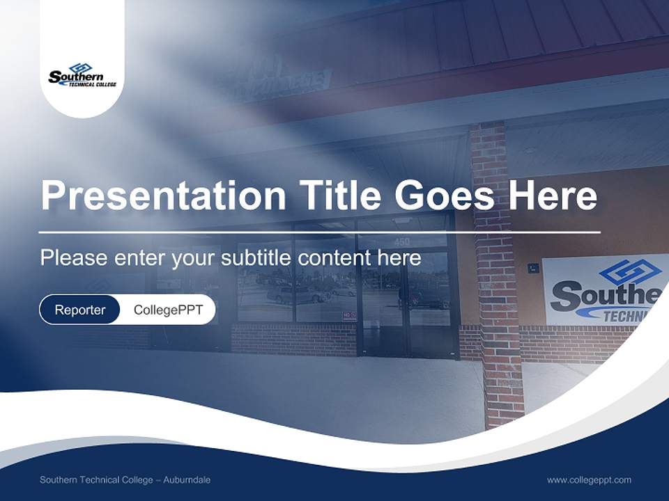 Southern Technical College – Auburndale Lecture Sharing and Networking Event PPT Template4:3 ratio PPT effect preview image4