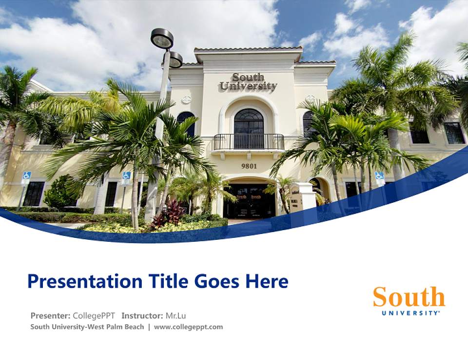 South University-West Palm Beach Course/Courseware Creation PPT Template4:3 ratio PPT effect preview image5