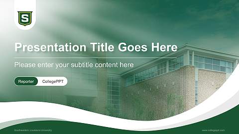 Southeastern Louisiana University Lecture Sharing and Networking Event PPT Template