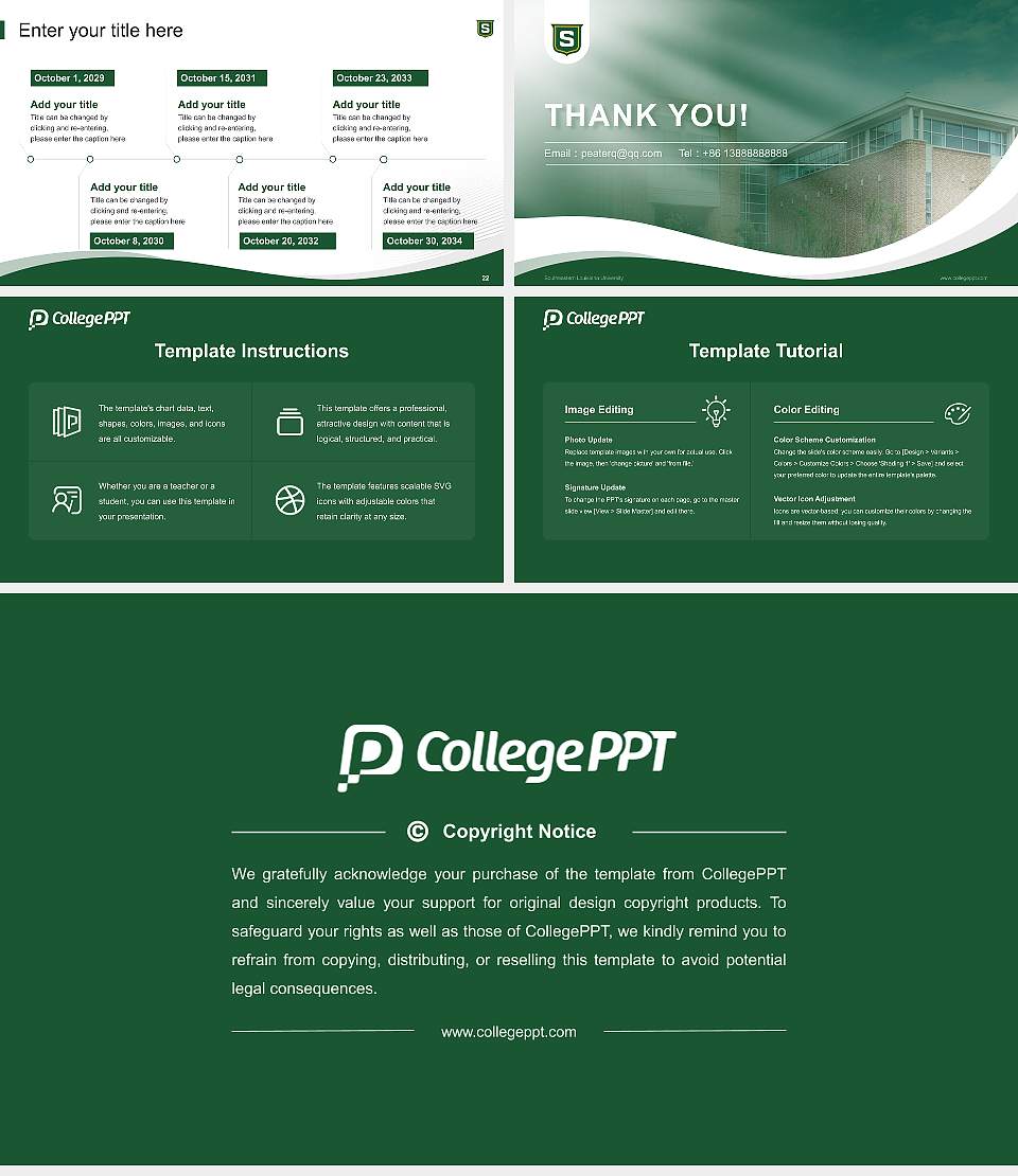 Southeastern Louisiana University Lecture Sharing and Networking Event PPT Template16:9 ratio PPT effect preview image4