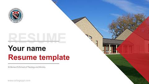 St Bernard’S School of Theology and Ministry Resume PPT Template