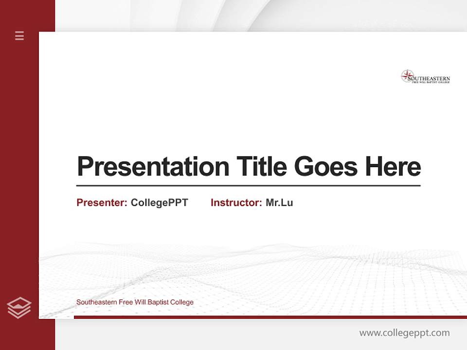 Southeastern Free Will Baptist College Thesis Proposal/Graduation Defense PPT Template4:3 ratio PPT effect preview image5