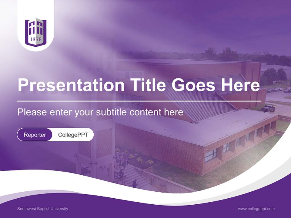 Southwest Baptist University Lecture Sharing and Networking Event PPT Template4:3 ratio PPT effect preview image4