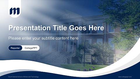 South Dakota School of Mines and Technology Lecture Sharing and Networking Event PPT Template