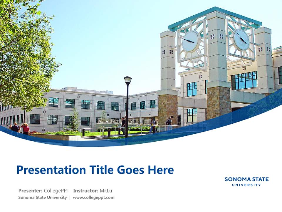 Sonoma State University Course/Courseware Creation PPT Template4:3 ratio PPT effect preview image5