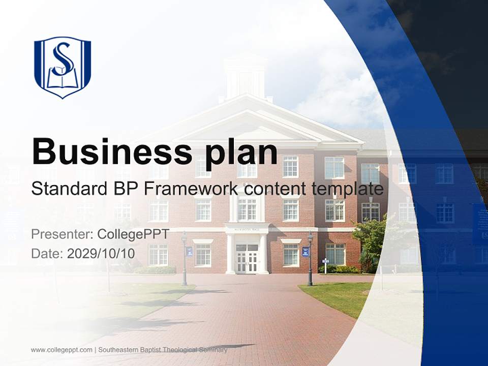 Southeastern Baptist Theological Seminary Competition/Entrepreneurship Contest PPT Template4:3 ratio PPT effect preview image9
