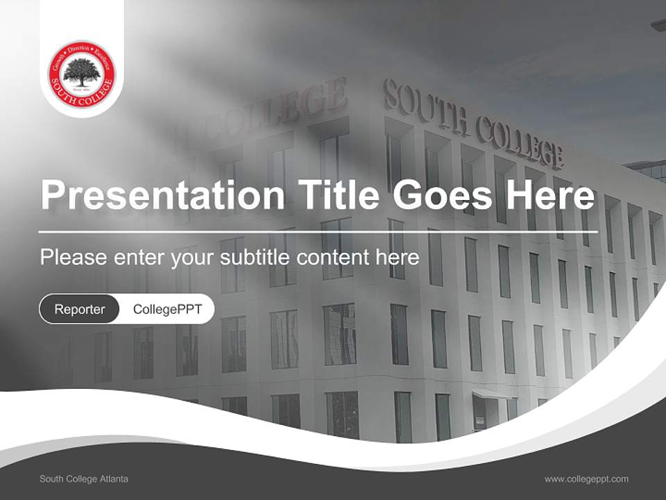 South College Atlanta Lecture Sharing and Networking Event PPT Template4:3 ratio PPT effect preview image4