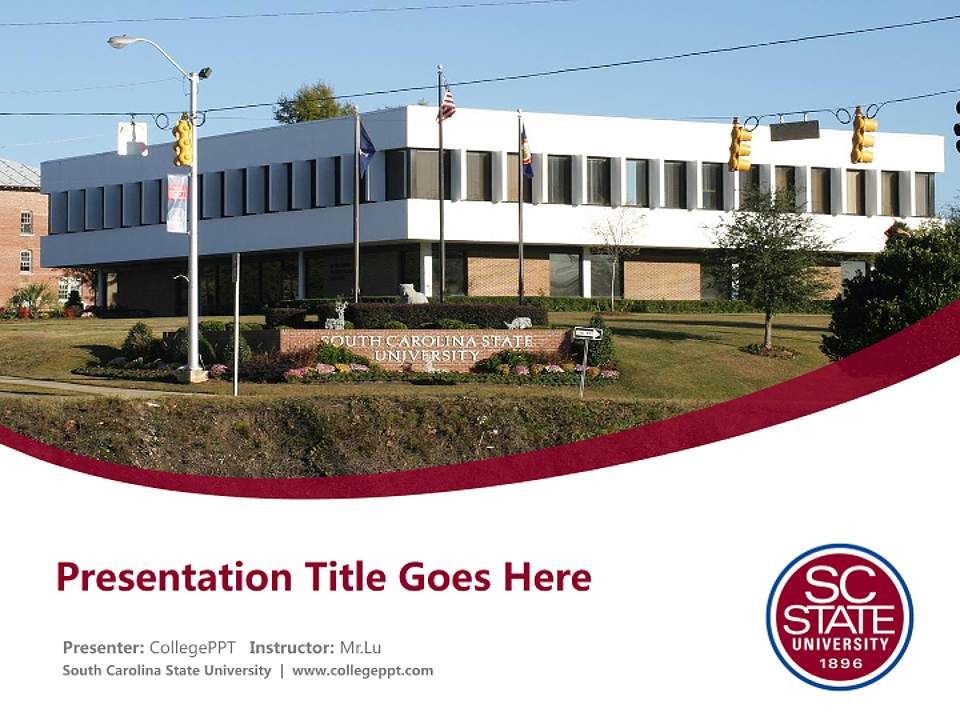 South Carolina State University Course/Courseware Creation PPT Template4:3 ratio PPT effect preview image5