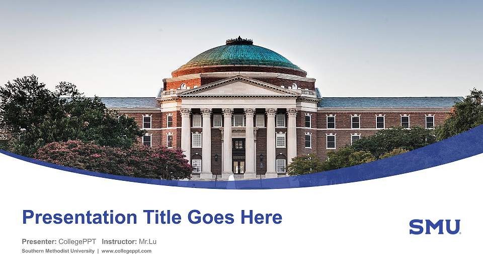 Southern Methodist University Course/Courseware Creation PPT Template16:9 ratio PPT effect preview image