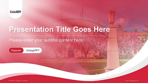 Southern Oregon University Lecture Sharing and Networking Event PPT Template