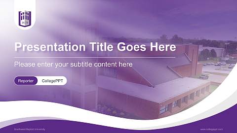 Southwest Baptist University Lecture Sharing and Networking Event PPT Template