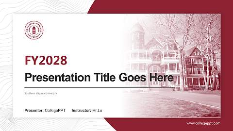 Southern Virginia University Academic Presentation/Research Findings Report PPT Template