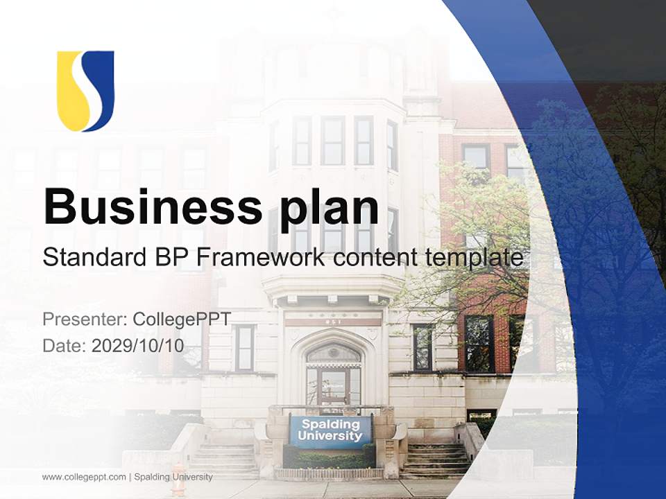 Spalding University Competition/Entrepreneurship Contest PPT Template4:3 ratio PPT effect preview image9