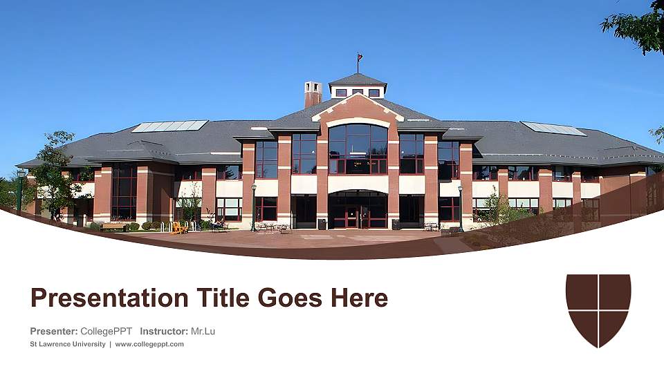 St Lawrence University Course/Courseware Creation PPT Template16:9 ratio PPT effect preview image