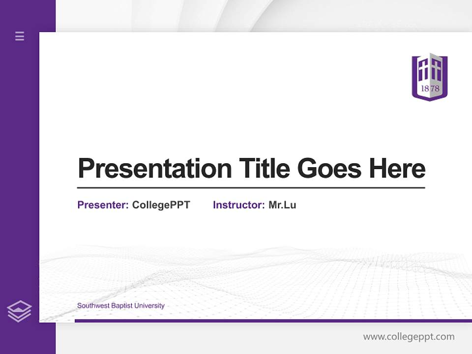 Southwest Baptist University Thesis Proposal/Graduation Defense PPT Template4:3 ratio PPT effect preview image5