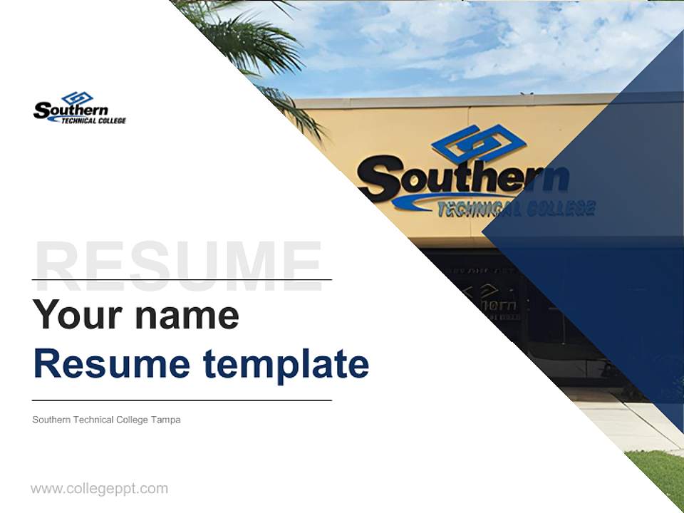 Southern Technical College Tampa Resume PPT Template4:3 ratio PPT effect preview image5