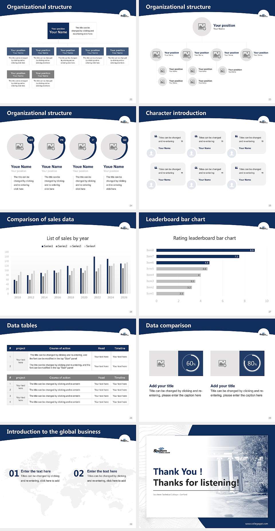 Southern Technical College – Sanford Academic Presentation/Research Findings Report PPT Template4:3 ratio PPT effect preview image4