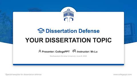 Southwestern Christian University Graduation Thesis Defense PPT Template