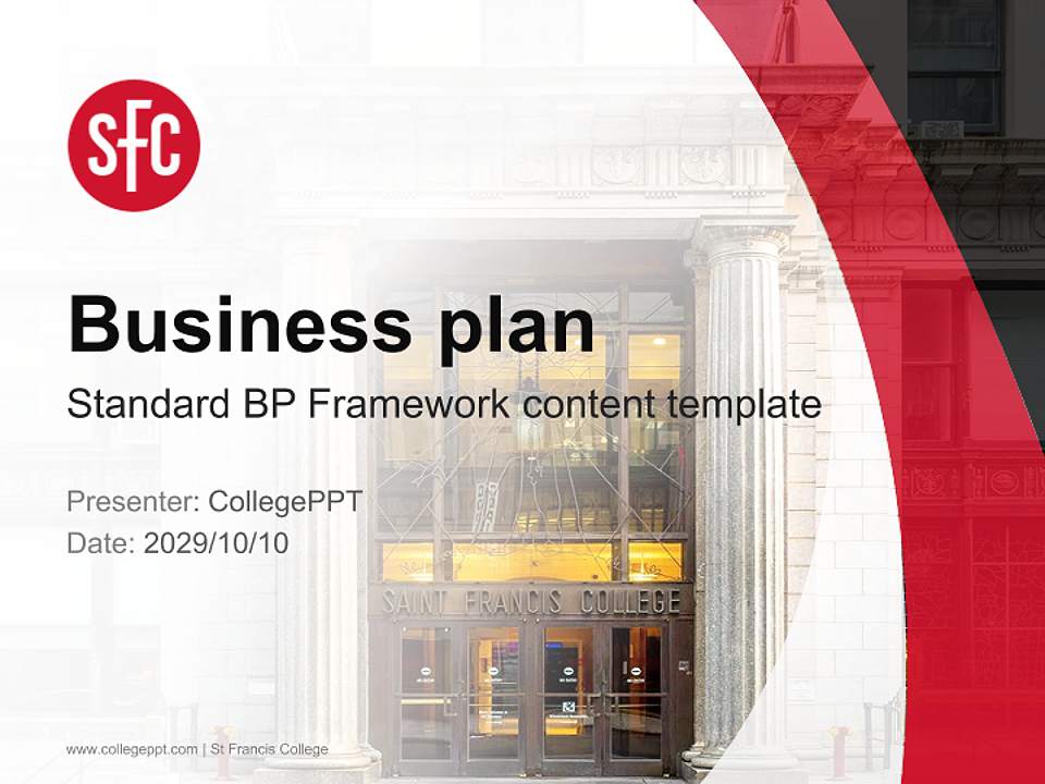 St Francis College Competition/Entrepreneurship Contest PPT Template4:3 ratio PPT effect preview image9