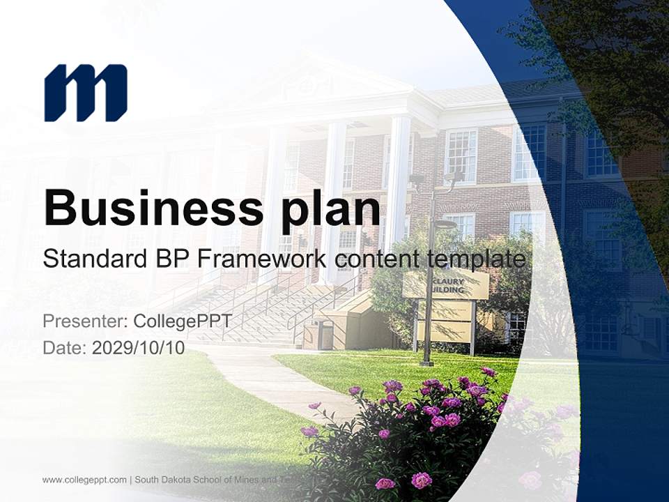 South Dakota School of Mines and Technology Competition/Entrepreneurship Contest PPT Template4:3 ratio PPT effect preview image9