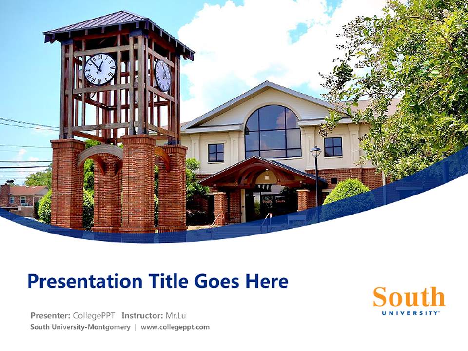 South University-Montgomery Course/Courseware Creation PPT Template4:3 ratio PPT effect preview image5