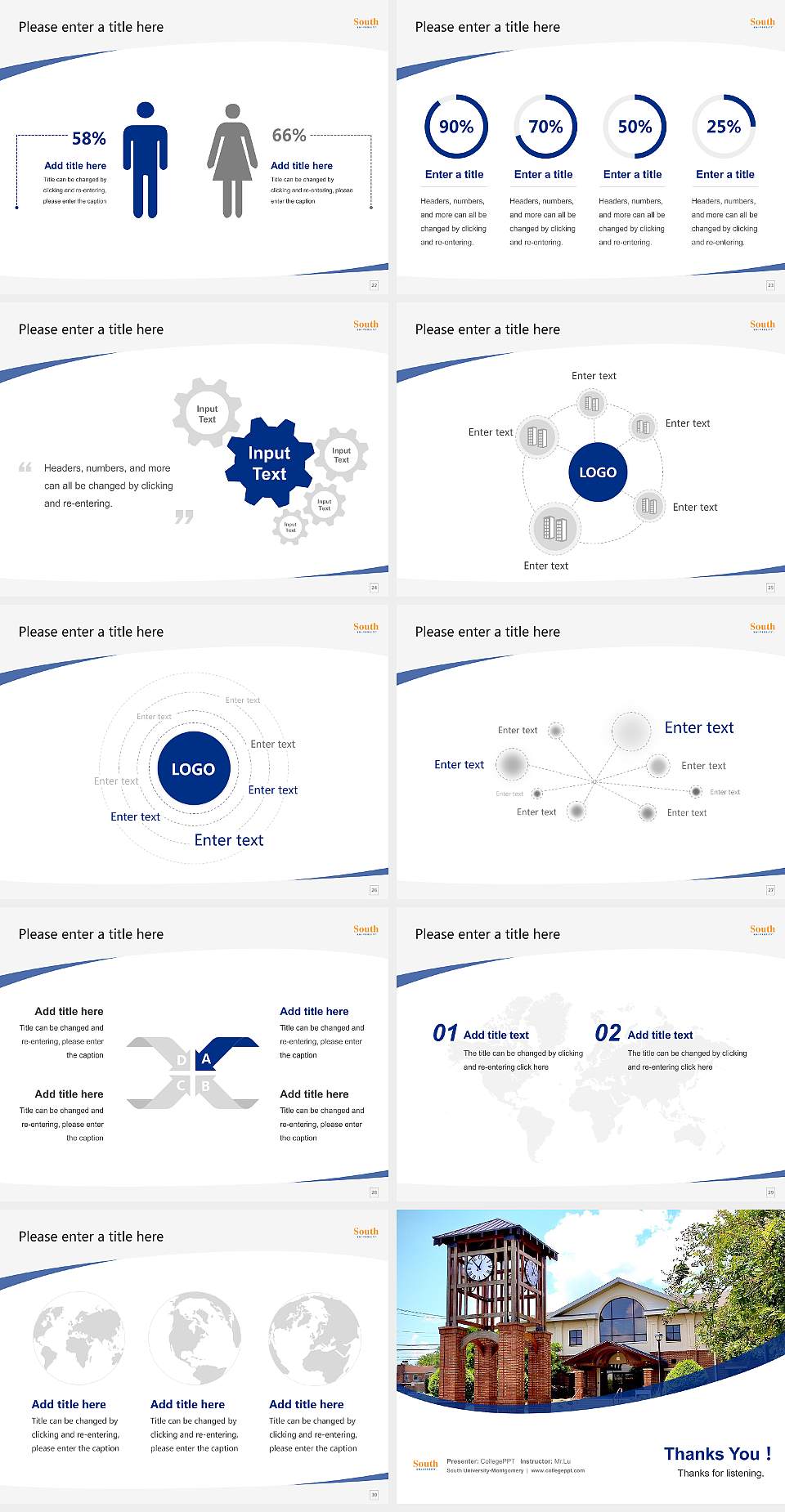 South University-Montgomery Course/Courseware Creation PPT Template4:3 ratio PPT effect preview image4