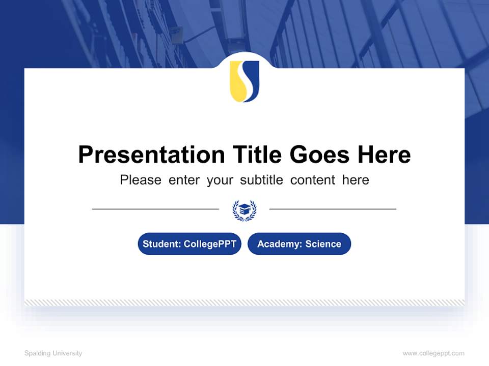 Spalding University National Scholarship Defense PPT Template4:3 ratio PPT effect preview image4