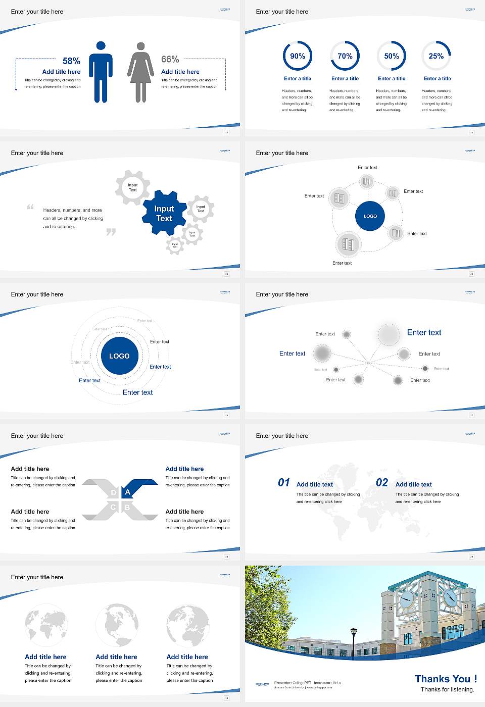 Sonoma State University Course/Courseware Creation PPT Template16:9 ratio PPT effect preview image4