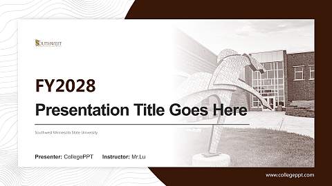 Southwest Minnesota State University Academic Presentation/Research Findings Report PPT Template